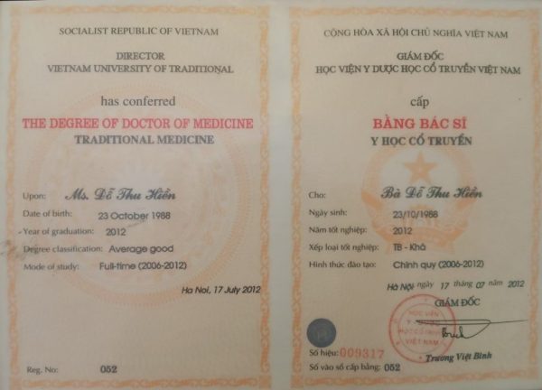 Làm Bằng Y Học Cổ Truyền Uy Tín Chất Lượng
