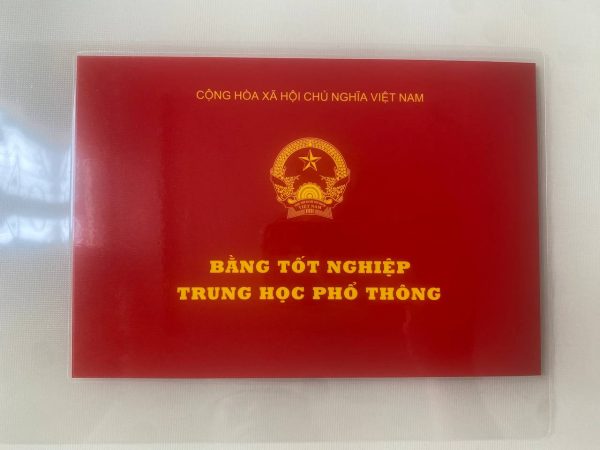 Mặt trước của bằng tốt nghiệp THPT 2021