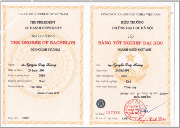 Hỗ Trợ Làm Bằng Đại Học Có Hồ Sơ Gốc Kèm Bảng Điểm Phôi Thật Trên Toàn Quốc