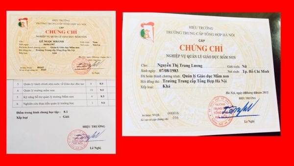 Làm bằng trung cấp có hồ sơ gốc không cần đặt cọc