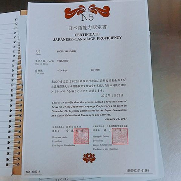 cách kiểm tra bằng jlpt thật giả