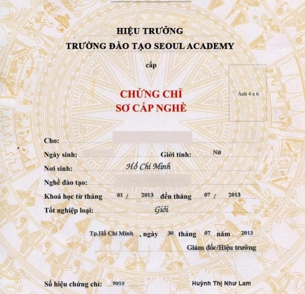 Làm bằng massage giả lấy ngay trong ngày