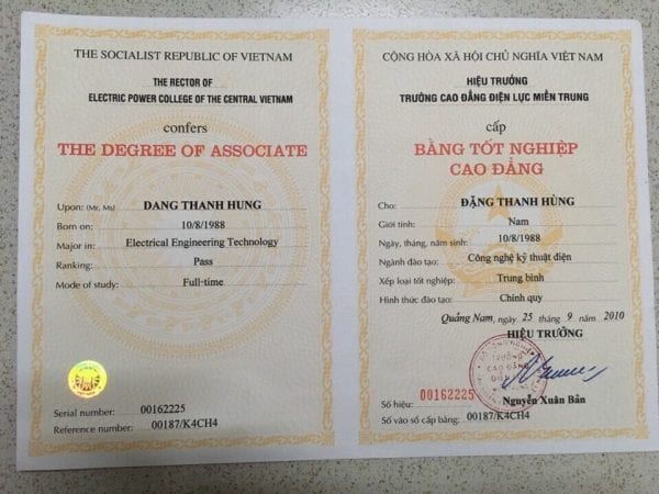 Mua bằng cao đẳng điện - nghề dễ xin việc