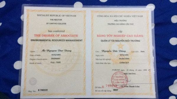 Làm bằng cao đẳng Cần Thơ KHÔNG CỌC, GIÁ RẺ - 09.6666.9437