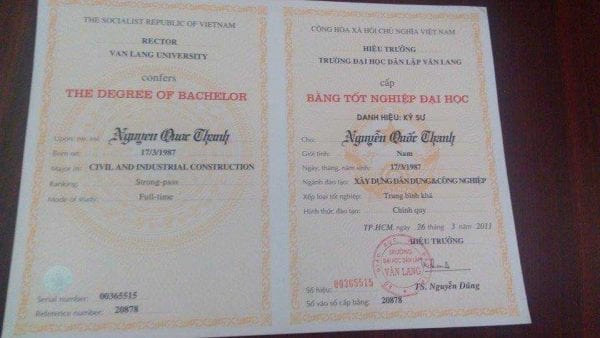 Dịch vụ Làm bằng Đại học Văn Lang chất lượng cao