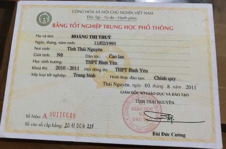 Chuyên Nhận Làm Bằng Cấp 3 Tại Thái Nguyên - Nhận Bằng Có Việc