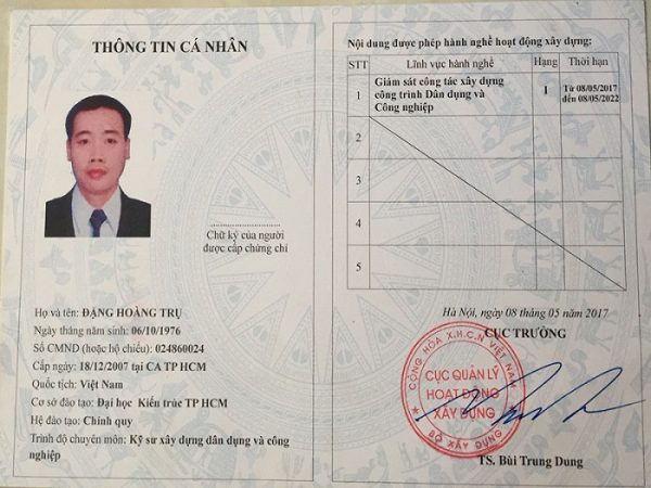 Dịch Vụ Làm Chứng Chỉ Nghề Xây Dựng Giá Rẻ