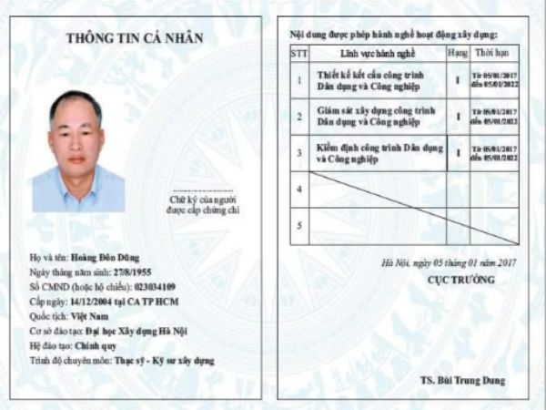 Làm Chứng Chỉ Giám Sát Hành Nghề Xây Dựng Hạng 1 2 3