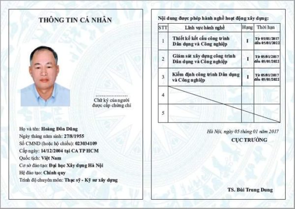 Dịch Vụ Làm Chứng Chỉ Nghề Xây Dựng Giá Rẻ