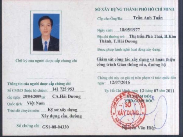 Làm Chứng Chỉ Giám Sát Cơ Điện Hạng 1 2 3 Uy Tín Tại Bao Xin Việc