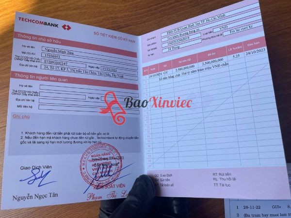 Làm Sổ Tiết Kiệm Giả Không Yêu Cầu Giấy Tờ Tại Bao Xin Việc