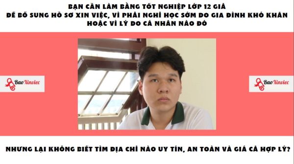 Nhận Làm Bằng Tốt Nghiệp Lớp 12, Bằng Tốt Nghiệp THPT Giả