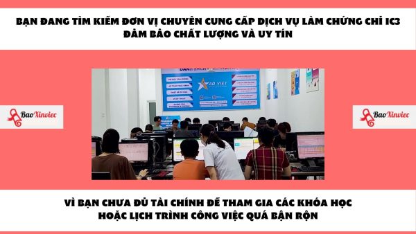 Làm Chứng Chỉ Tin Học IC3 Không Phát Sinh Chi Phí Ẩn
