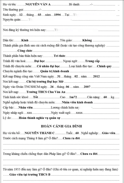 Hồ sơ xin việc bao gồm những gì?