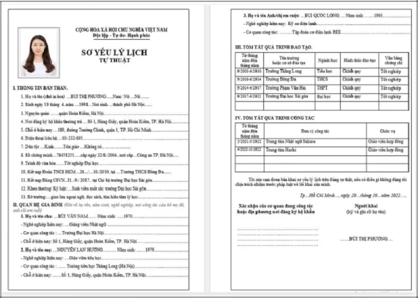 Chi tiết hơn về CV xin việc