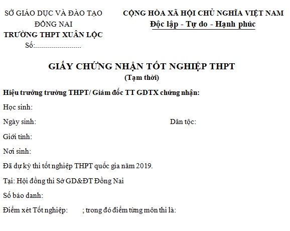 Khi nào được cấp Bằng Tốt Nghiệp Tạm Thời?