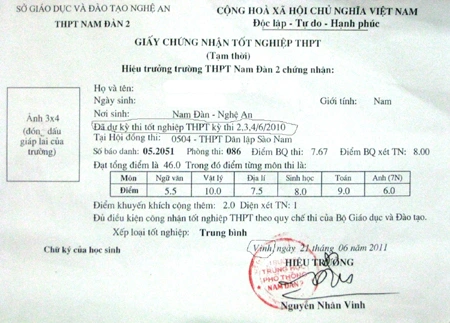 Thủ tục xin cấp Bằng Tốt Nghiệp Tạm Thời