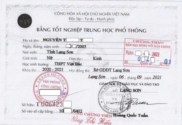 Làm Bằng Cấp 3 Công Chứng Có Được Không ?