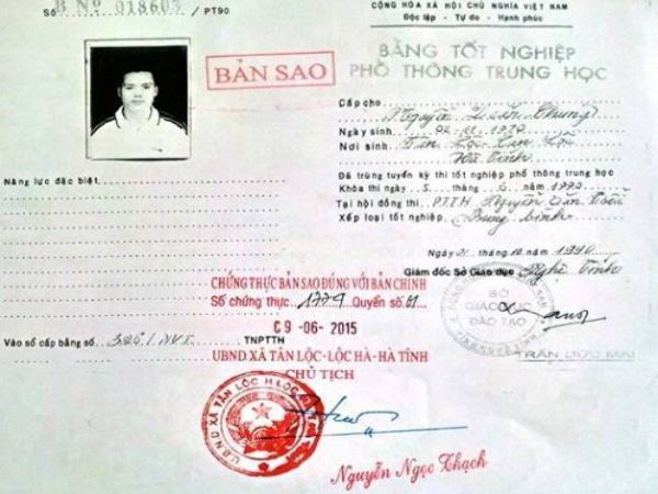 Xin cấp Giấy xác nhận tốt nghiệp THPT