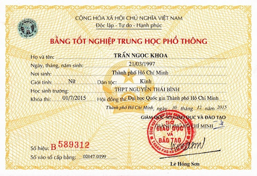 Dịch Vụ Làm Bằng Cấp 3 Giá Rẻ